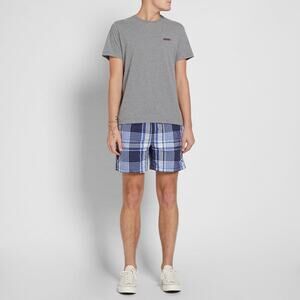 Polo Ralph Lauren Classic Traveller Swim Short Blue & White Plaid Size L Large